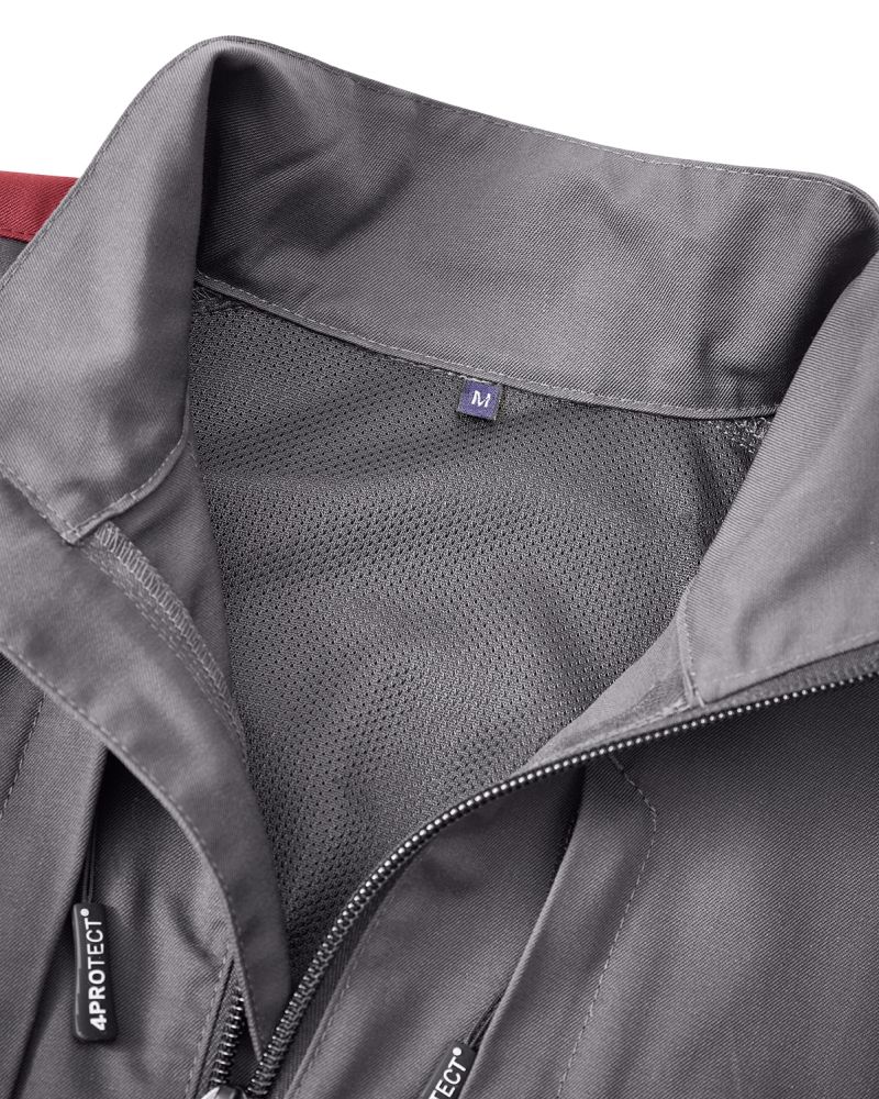 3013 4PROTECT® Workwear Bundjacke, grau/rot