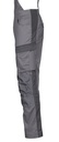 3037 4PROTECT® Workwear Latzhose, grau/schwarz