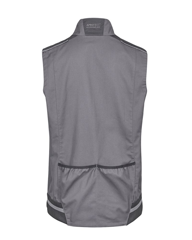 3027 4PROTECT® Workwear Weste, grau/schwarz