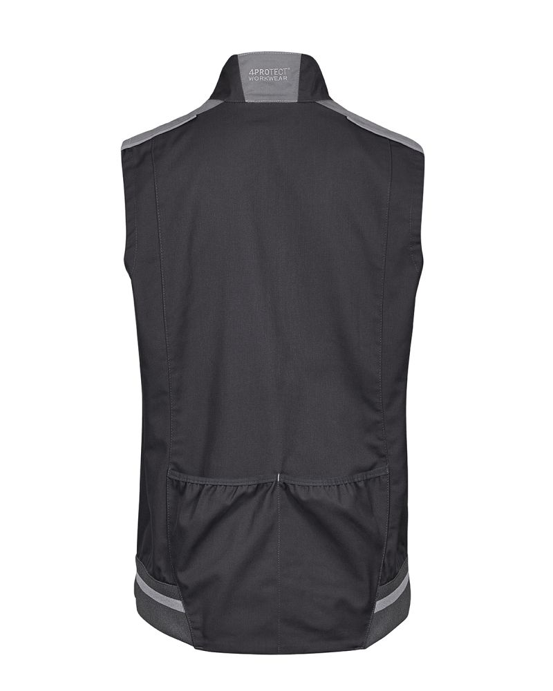 3028 4PROTECT® Workwear Weste, schwarz/grau