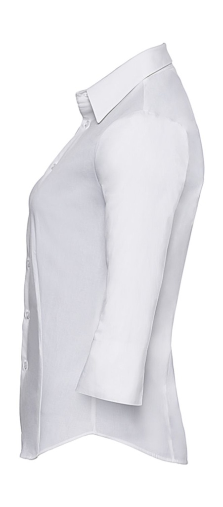 796.00 Ladies' 3/4 Sleeve Easy Care Fitted Shirt | white