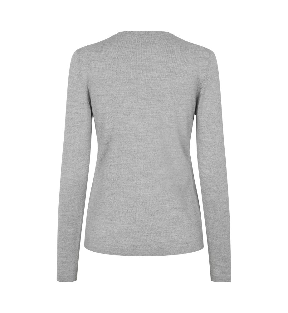S671 SEVEN SEAS The knit | v-neck | Damen, Detailansicht 1 in der Farbe altgrau meliert