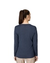 S671 SEVEN SEAS The knit | v-neck | Damen, Detailansicht 5 in der Farbe blau meliert