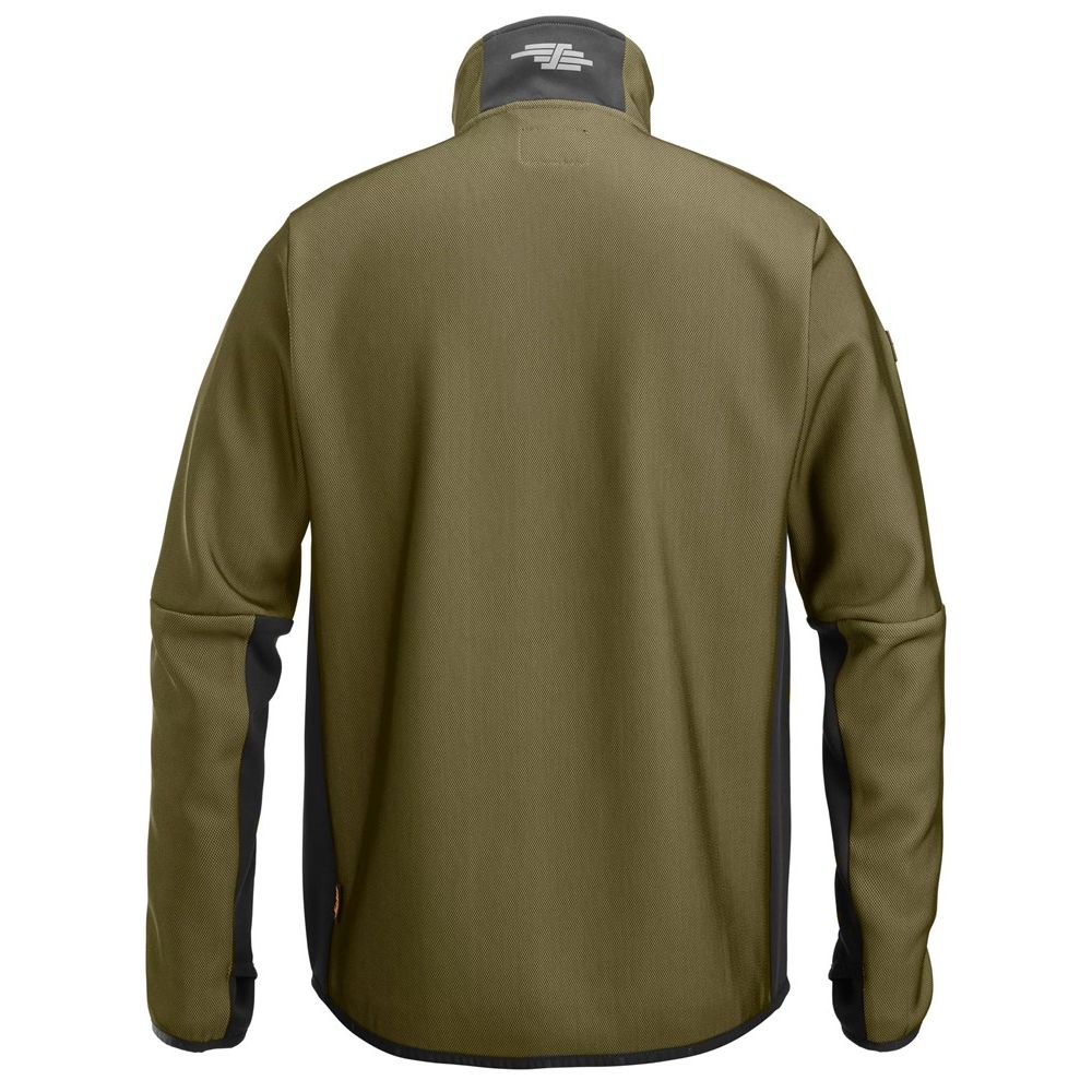 8045  FlexiWork, Zwischenschicht-Jacke mit durchgehendem Reißverschluss, Detailansicht 1 in der Farbe 3104 khaki green/black