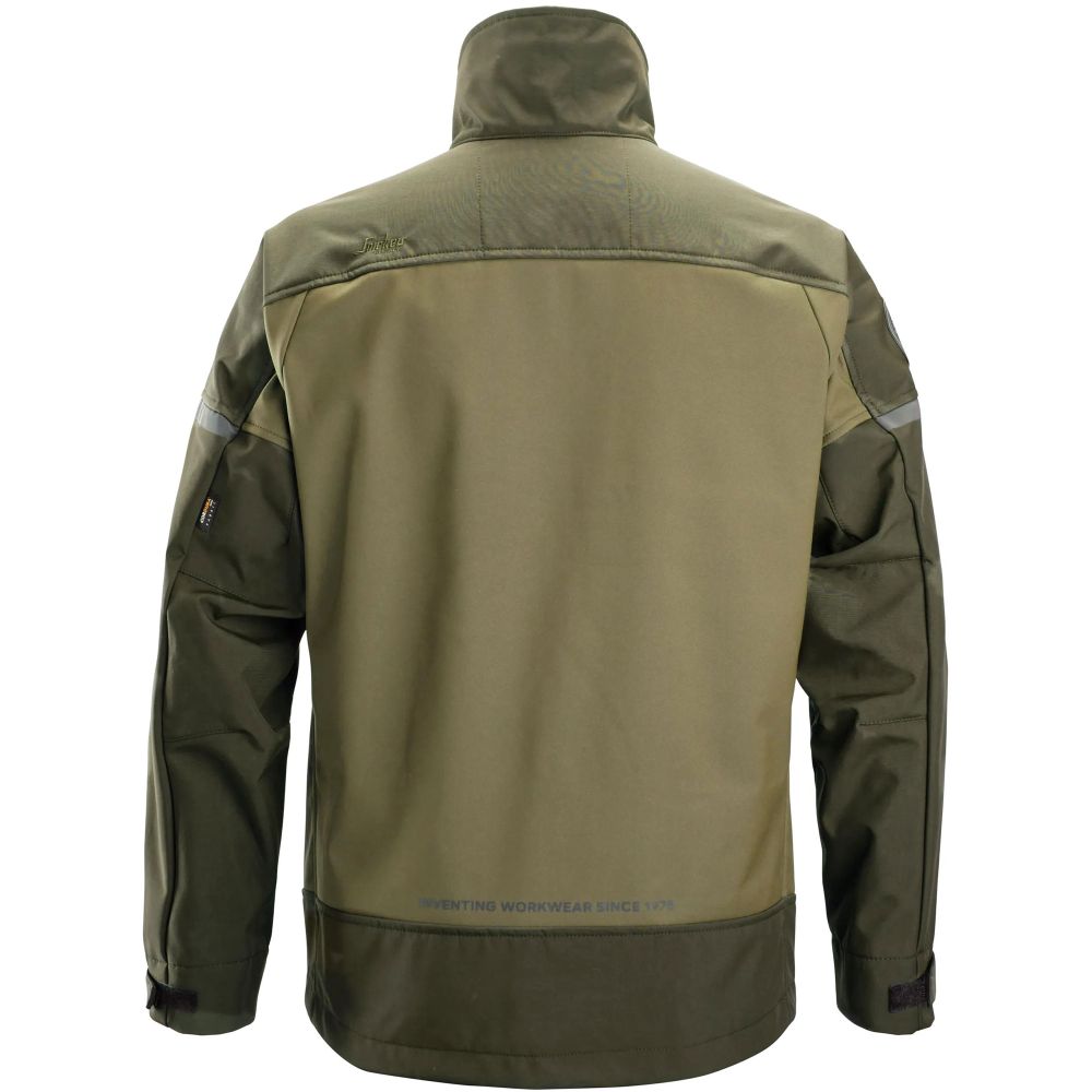 1216 AllroundWork Softshell-Stretchjacke, Detailansicht 1 in der Farbe khaki