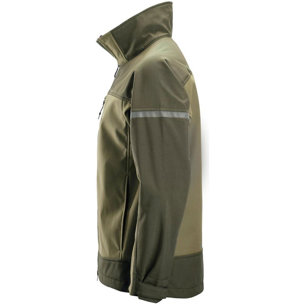 1216 AllroundWork Softshell-Stretchjacke, Detailansicht 2 in der Farbe khaki