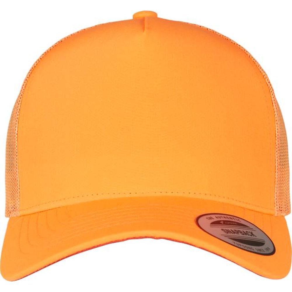 55.6506 | Flexfit 6506 5 Panel Retro Trucker Kappe neon orange Detail 1