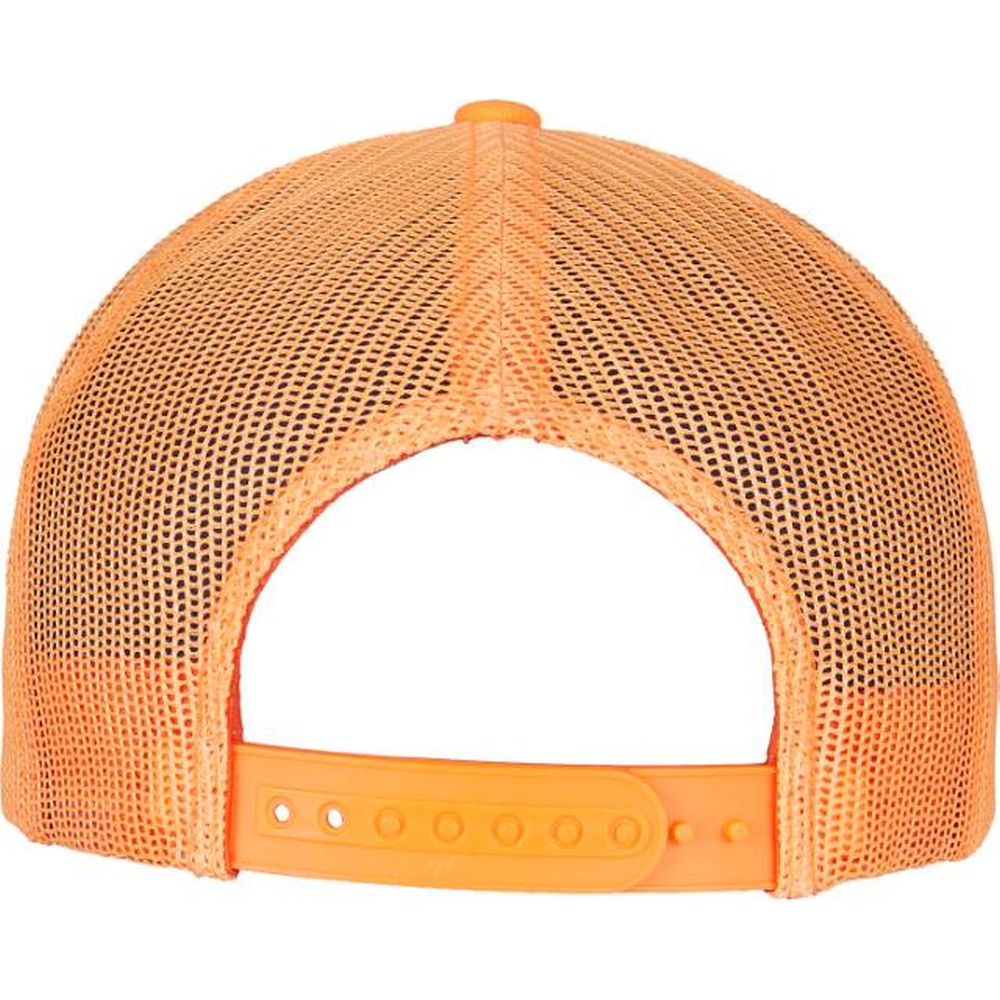 55.6506 | Flexfit 6506 5 Panel Retro Trucker Kappe neon orange Detail 2