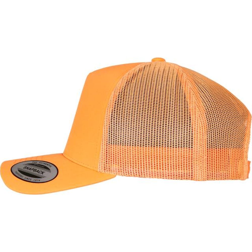 55.6506 | Flexfit 6506 5 Panel Retro Trucker Kappe neon orange Detail 3