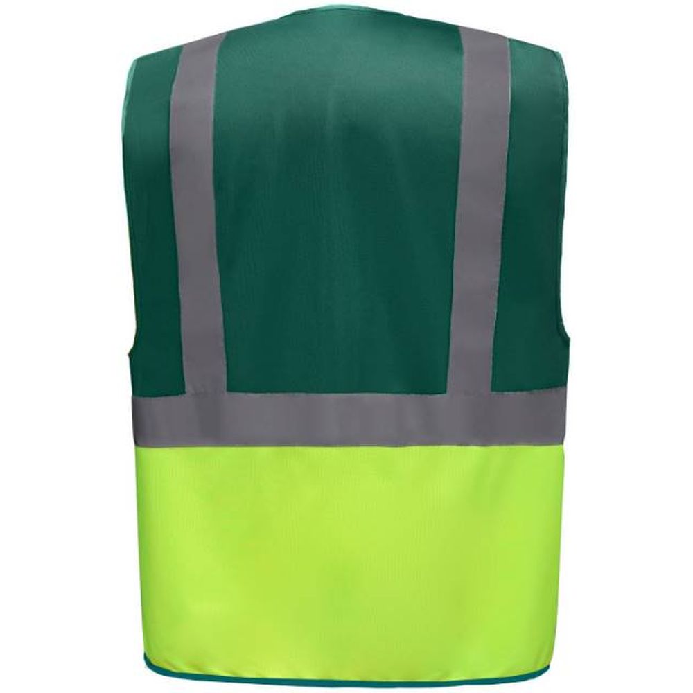 YK801 Multi-Functional Executive Waistcoat | paramedic green/hi-vis yellow Detail 1