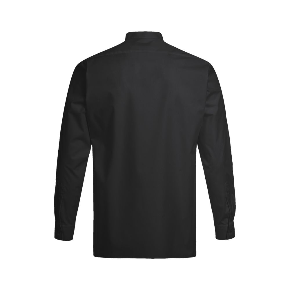 6772.1120 Herren-Stehkragenhemd 1/1 RF Basic, Detailansicht 1 in der Farbe 010 schwarz