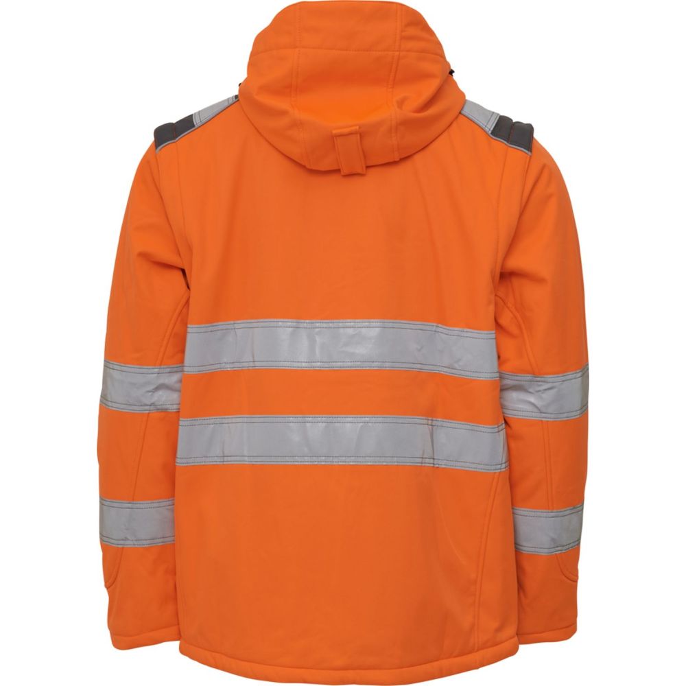 116514R Winter Softshell Jacke, Detailansicht 1 in der Farbe 037 fl. orange/grey