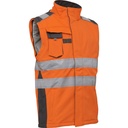 116514R Winter Softshell Jacke, Detailansicht 2 in der Farbe 037 fl. orange/grey