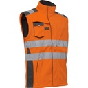 116504R Warnschutz-Softshelljacke, Ärmel abnehmbar, Detailansicht 2 in der Farbe 037 fl. orange/grey