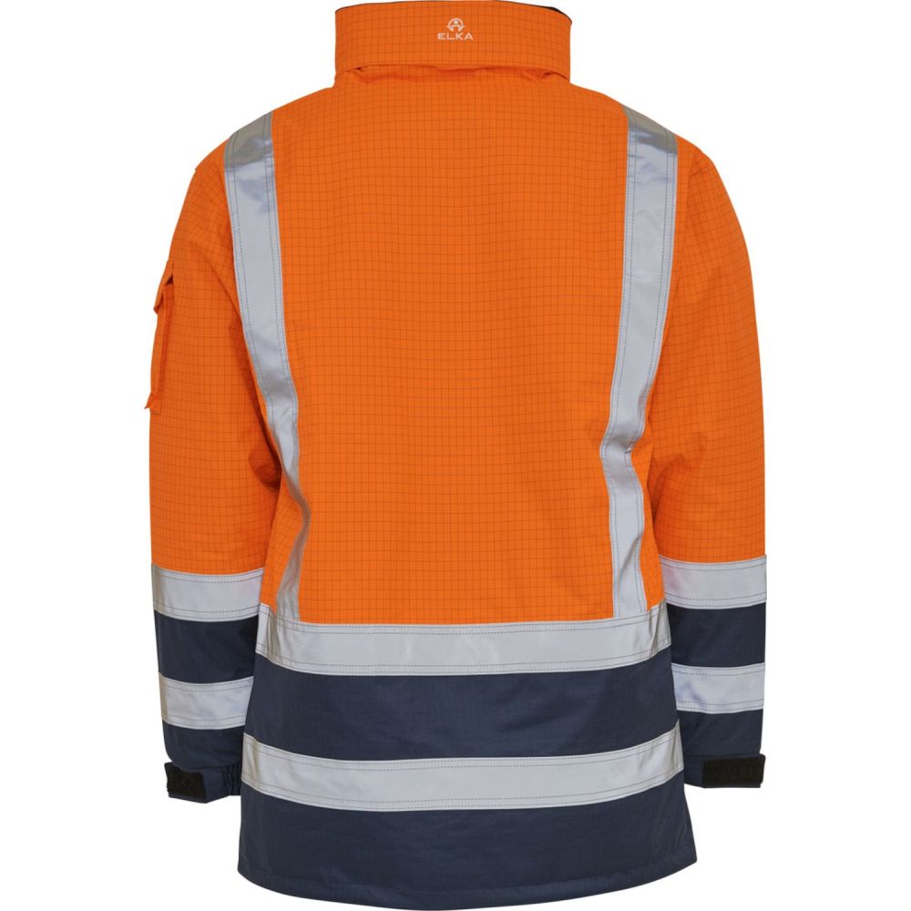 086150R Multinorm Parka, Detailansicht 1 in der Farbe 031 fl. orange/navy