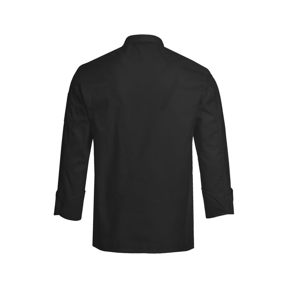 5580.8000/FB Kochjacke mit verdeckten Druckknöpfen RF, Detailansicht 1 in der Farbe 010 schwarz