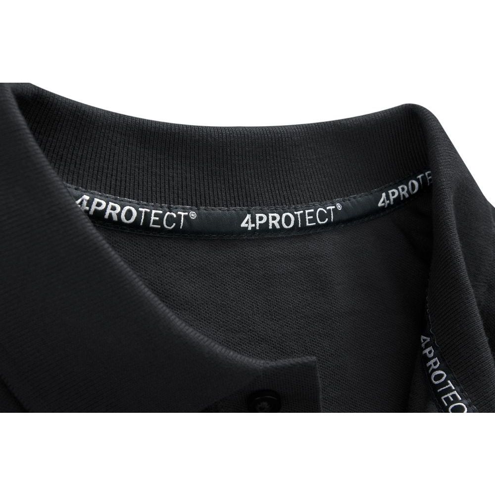 3928 4PROTECT® Polo-Shirt Herren, schwarz Detail 2