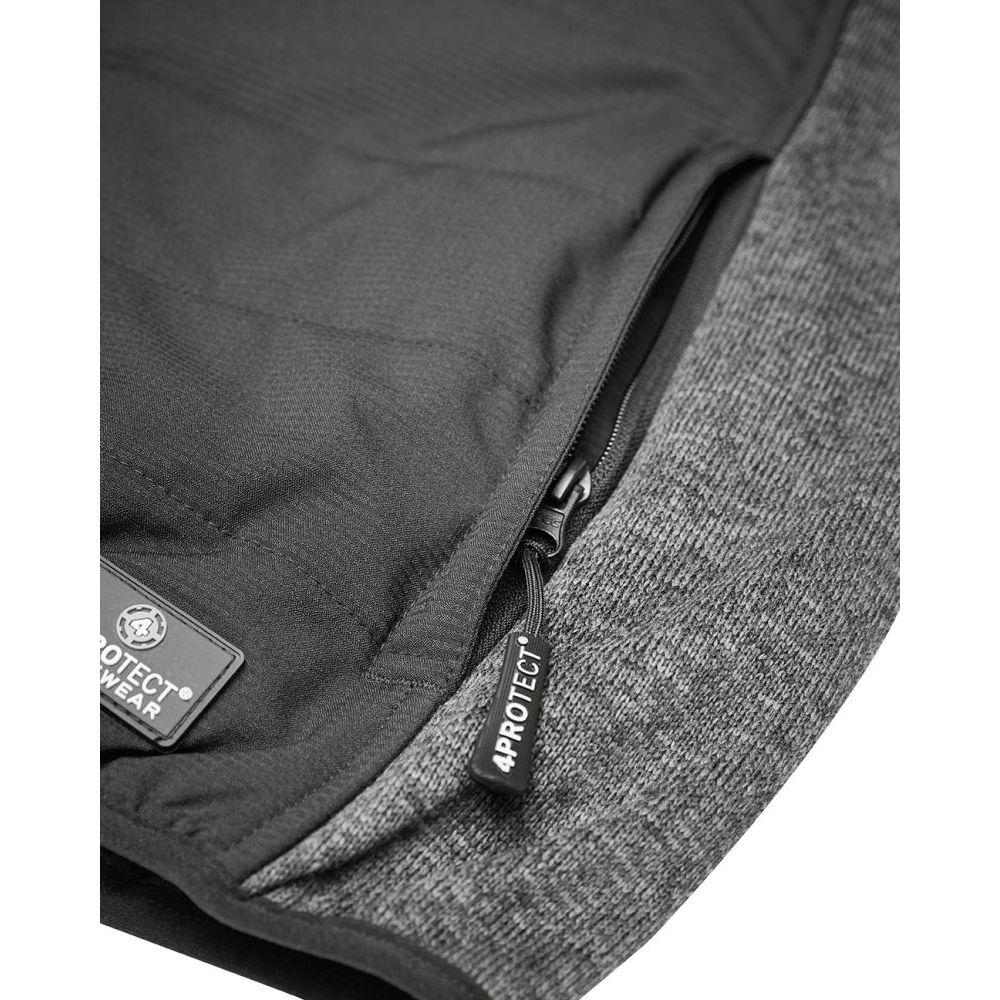 3318 4PROTECT® Hybrid-Jacke, schwarz/grau Detail 3