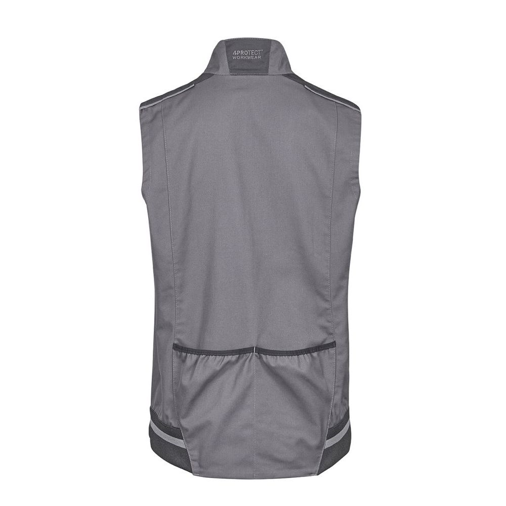 3027 4PROTECT® Workwear Weste, grau/schwarz Detail 1