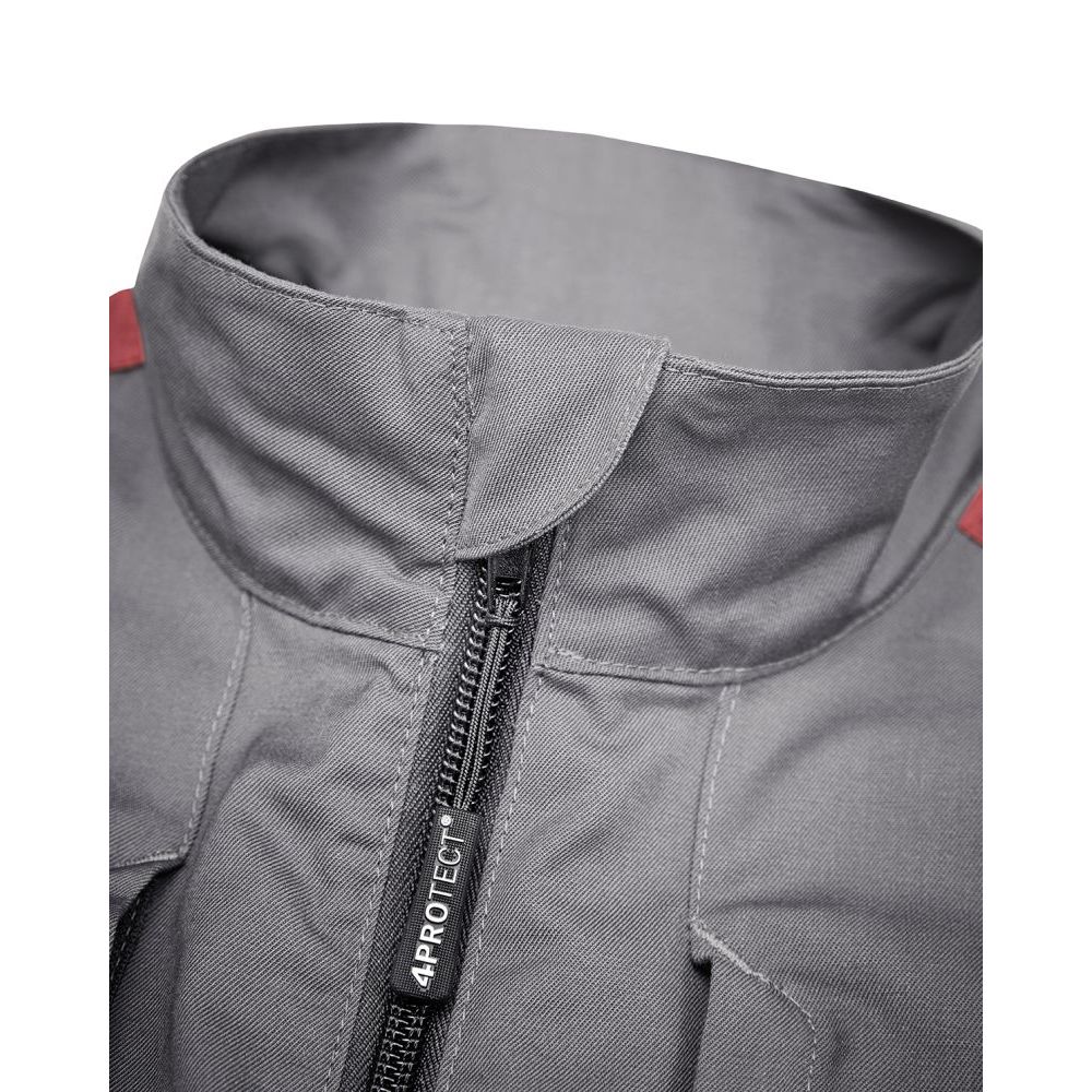 3023 4PROTECT® Workwear Weste, grau/rot Detail 2