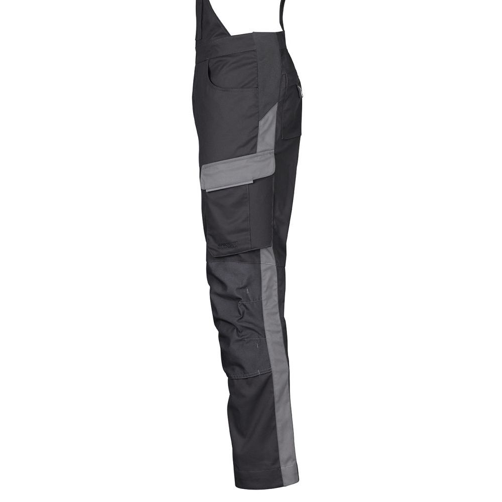 3038 4PROTECT® Workwear Latzhose, schwarz/grau Detail 3