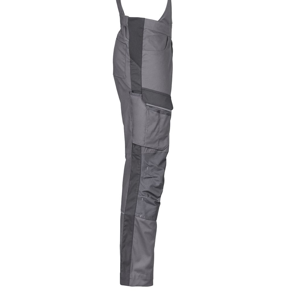 3037 4PROTECT® Workwear Latzhose, grau/schwarz Detail 2