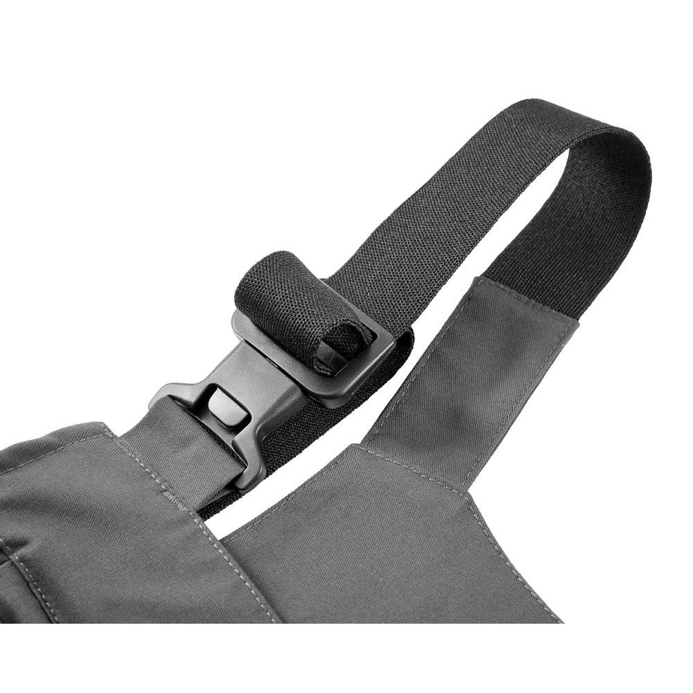 3037 4PROTECT® Workwear Latzhose, grau/schwarz Detail 4