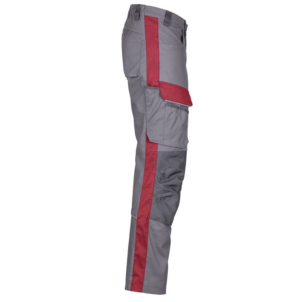 3053 4PROTECT® Workwear Hose, grau/rot Detail 2
