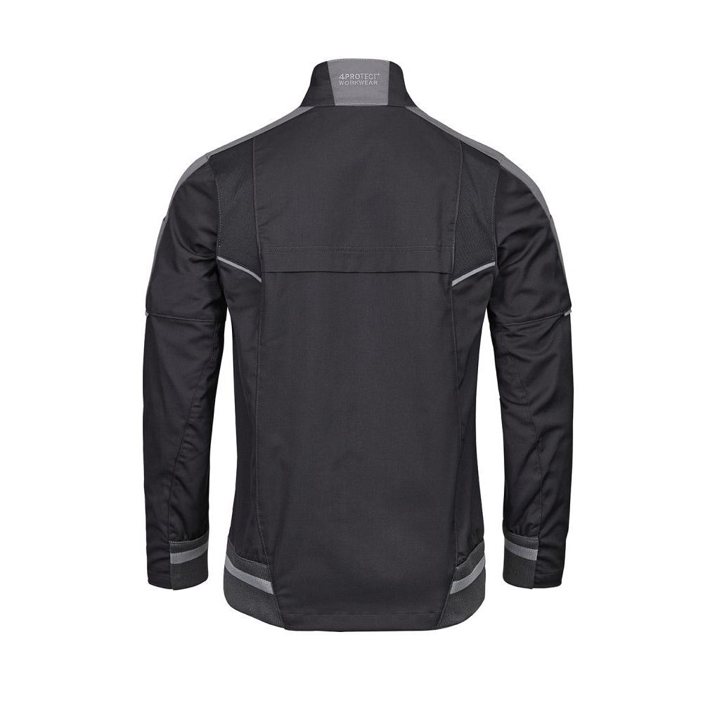 3018 4PROTECT® Workwear Bundjacke, schwarz/grau Detail 1