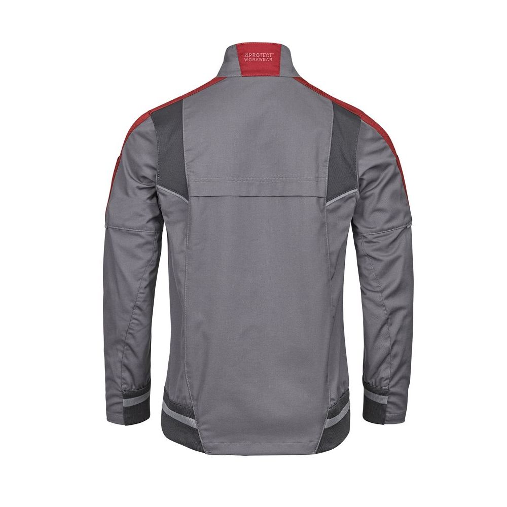 3013 4PROTECT® Workwear Bundjacke, grau/rot Detail 1