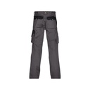 DASSY Boston 245 g/m² | zweifarbige Arbeitshose mit Kniepolstertaschen | 200426, Detailansicht 1 in der Farbe grau/schwarz