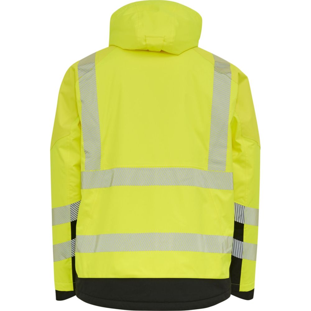 ELKA Visible Xtreme Winterjacke mit Stretch | 186100R, Detailansicht 1 in der Farbe warngelb/schwarz