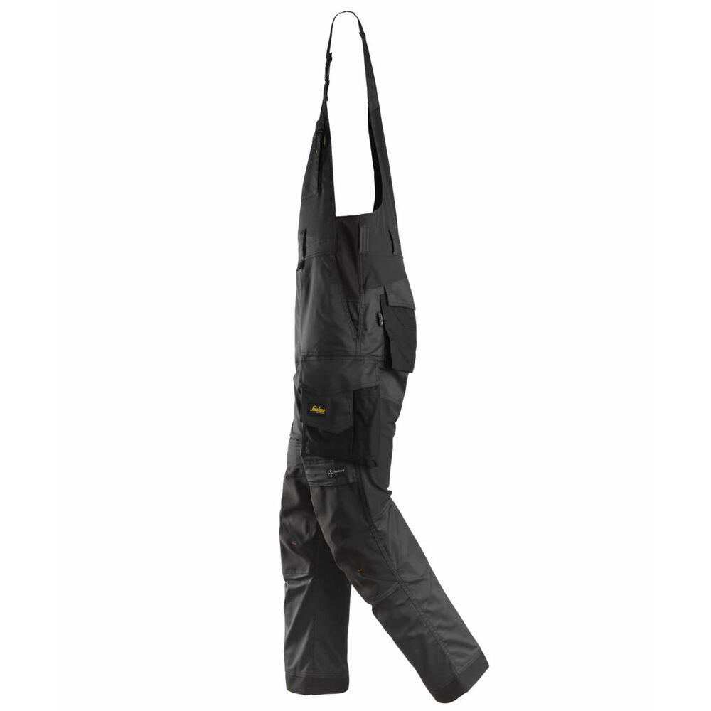SNICKERS AllroundWork Stretch-Latzhose | 6051, Detailansicht 1 in der Farbe 0404 black/black