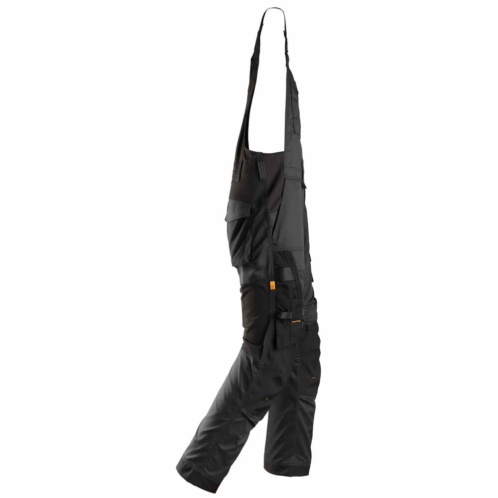 SNICKERS AllroundWork Stretch-Latzhose | 6051, Detailansicht 2 in der Farbe 0404 black/black
