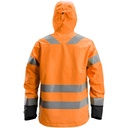 SNICKERS Wasserdichte Warnschutz-Softshell-Jacke, Klasse 3 | 1330, Detailansicht 1 in der Farbe 5504 high visibility orange/black