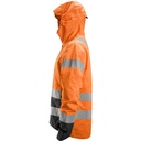 SNICKERS Wasserdichte Warnschutz-Softshell-Jacke, Klasse 3 | 1330, Detailansicht 2 in der Farbe 5504 high visibility orange/black