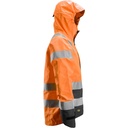 SNICKERS Wasserdichte Warnschutz-Softshell-Jacke, Klasse 3 | 1330, Detailansicht 3 in der Farbe 5504 high visibility orange/black