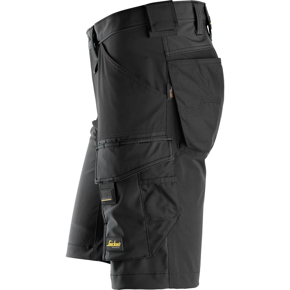 SNICKERS AllroundWork 4-Wege-Stretch-Shorts | 6173, Detailansicht 2 in der Farbe 0404 black/black