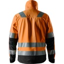 SNICKERS High-Vis-Softshell-Arbeitsjacke, Kl. 3 | 1230, Detailansicht 1 in der Farbe 5504 high visibility orange/black