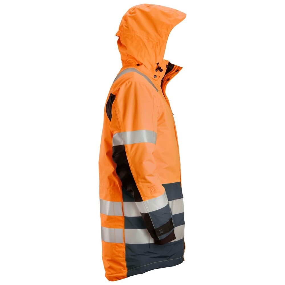 SNICKERS High-Vis, Wasserdichter Parka, Klasse 3 | 1830, Detailansicht 3 in der Farbe 6695 high visibility yellow/navy