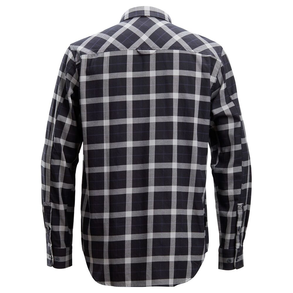 SNICKERS leichtes Baumwoll-Flanellhemd | 8516, Detailansicht 1 in der Farbe 1804 grey/black