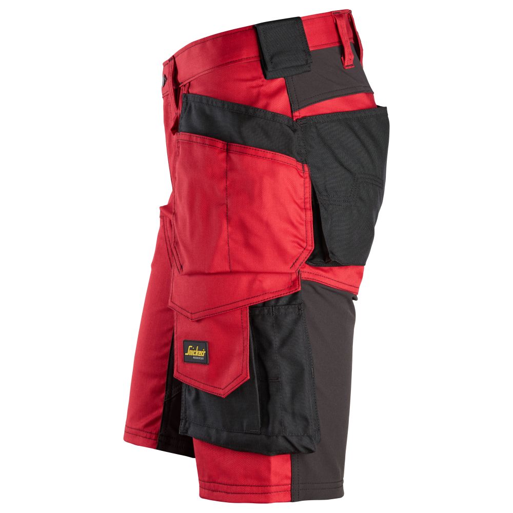 SNICKERS AllroundWork Stretch-Arbeitsshorts, chili-schwarz | 6141 Detail 2