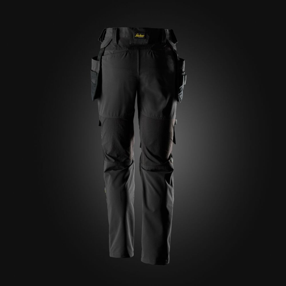SNICKERS AllroundWork, Damenhose aus Stretchgewebe mit abnehmbaren Holstertaschen | 6217, Detailansicht 1 in der Farbe 0404 black/black