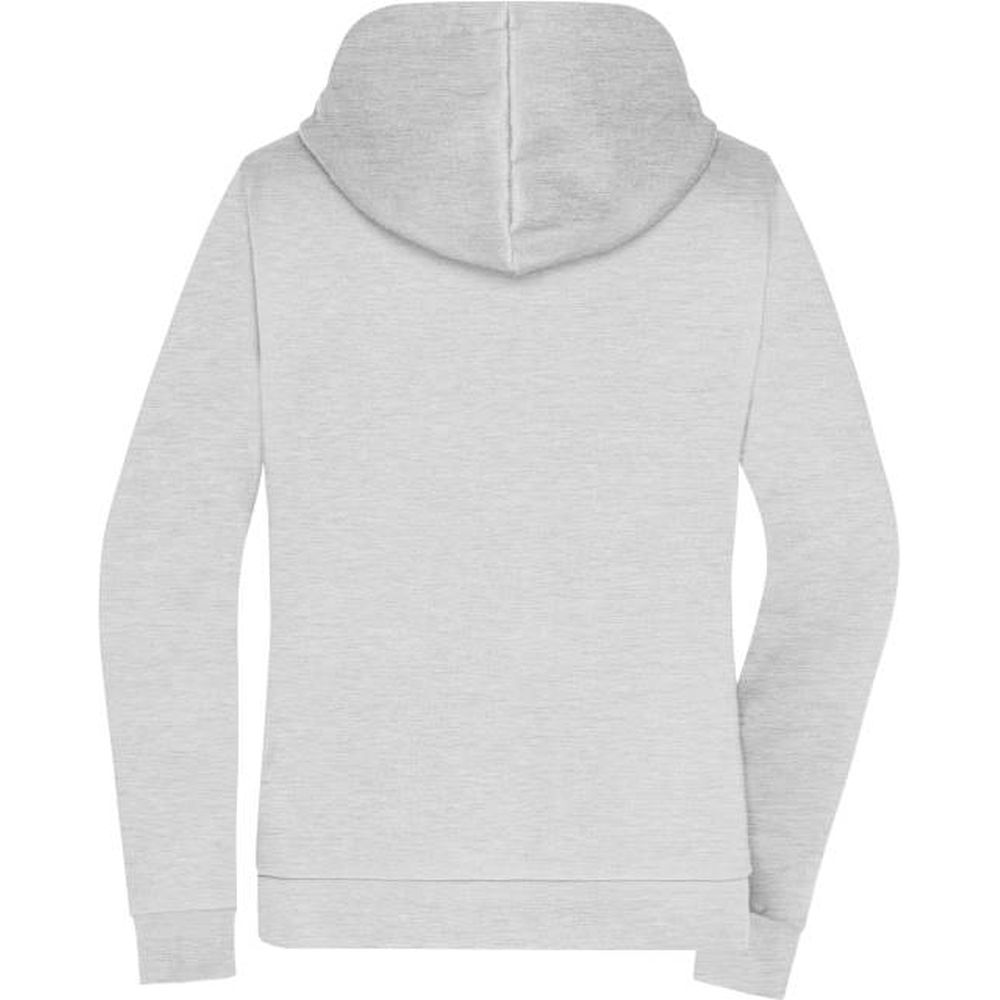 02075560000 DAIBER JN755 Damen Kapuzen Sweatjacke | 02.0755, Detailansicht 1 in der Farbe ash