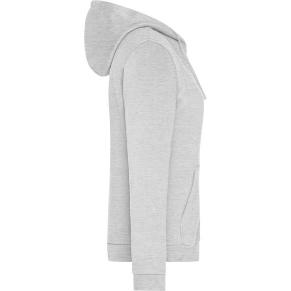 02075560000 DAIBER JN755 Damen Kapuzen Sweatjacke | 02.0755, Detailansicht 2 in der Farbe ash