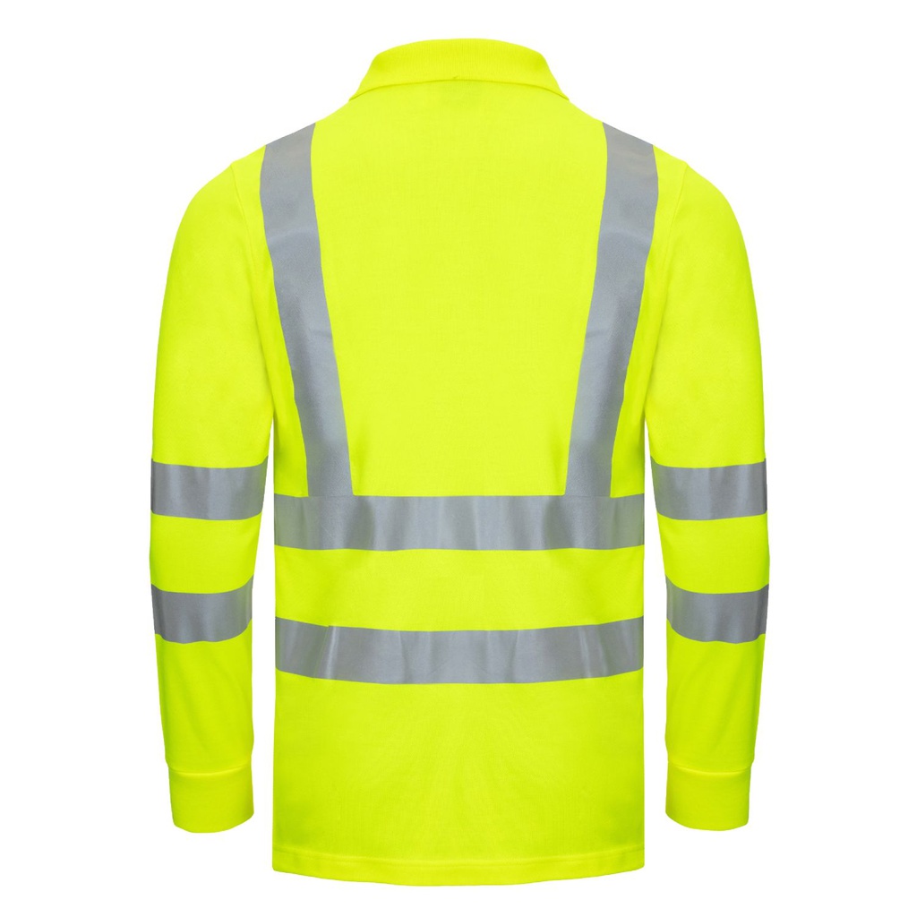7014 MOTION TEX VIZ Warnschutz-Langarm-Poloshirt