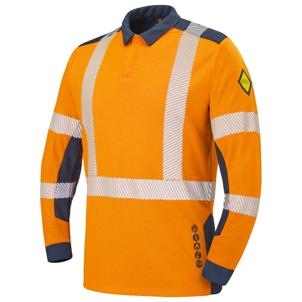 9T82-9162 Hi-Vis Multinorm Polo-Shirt Lapilli