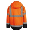 FOX6055 Atmungsaktive HI-VIS Regenjacke in einem leichteren Stoff mit hoher Strapazierfähigkeit