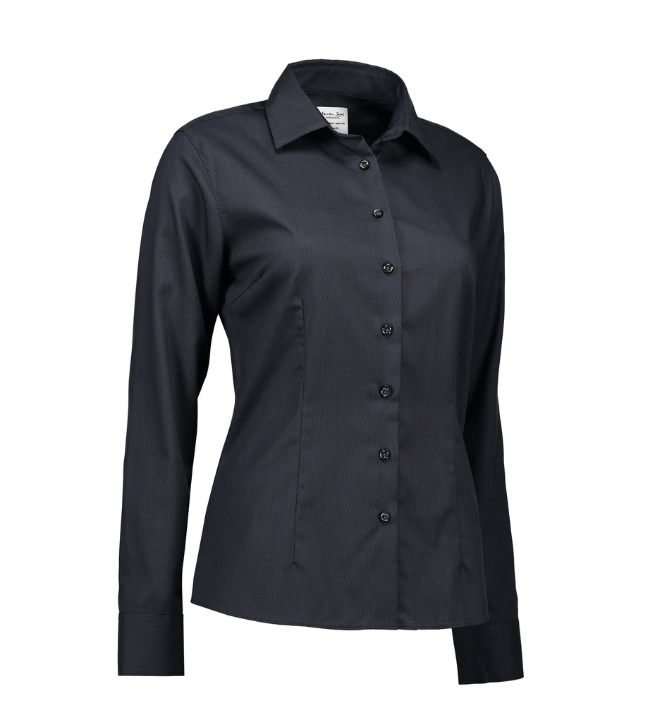 SEVEN SEAS Oxfordbluse | Langarm | modern | Damen | SS740 (charcoal, S)
