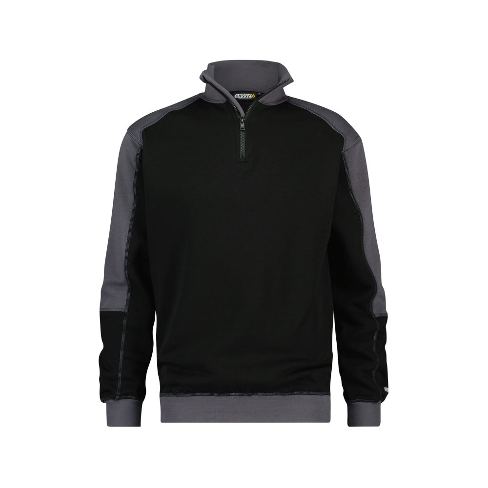 300358 Basiel | zweifarbiges Sweatshirt (schwarz/zementgrau, XS)
